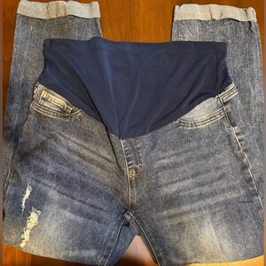 SHEIN Maternity Capri Denim Pants